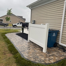 Professionally-Installed-Paver-Walkway-With-Vinyl-Trash-Can-Enclosure-In-Selbyville-DE 0